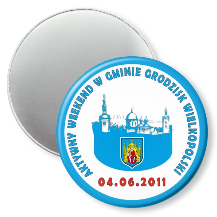 przypinka magnes Aktywny Weekend w gminie Grodzisk Wlkp.
