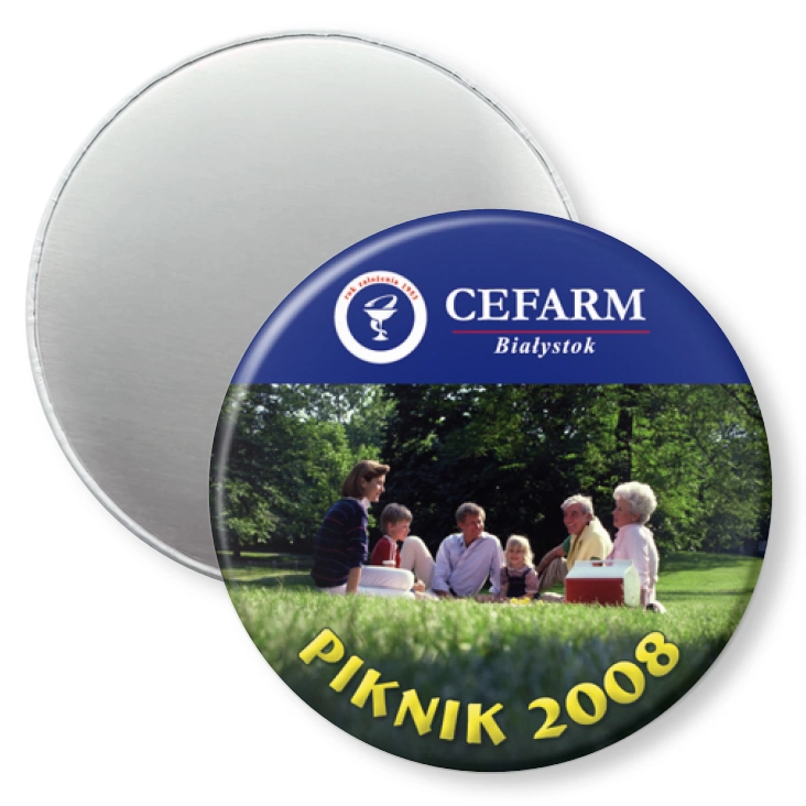 przypinka magnes Cefarm Białystok Piknik