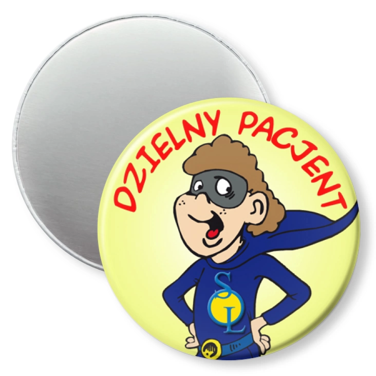 przypinka magnes Dzielny pacjent