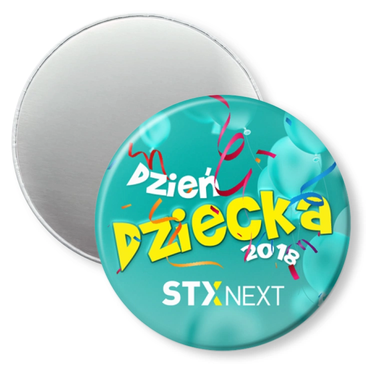 przypinka magnes Dzień Dziecka 2018 w STX Next