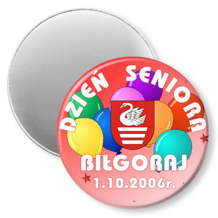 przypinka magnes Dzień Seniora Biłgoraj