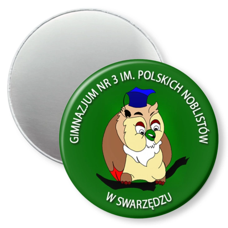 przypinka magnes Gimnazjum nr 3 w Swarzędzu