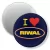 Przypinka magnes I love Rival