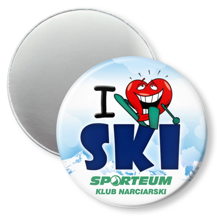 przypinka magnes I love ski