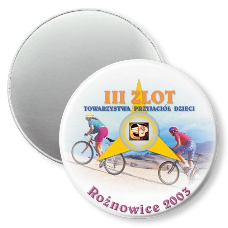 przypinka magnes III Zlot Towarzystwa Przyjaciół Dzieci - Rożnowice 2003