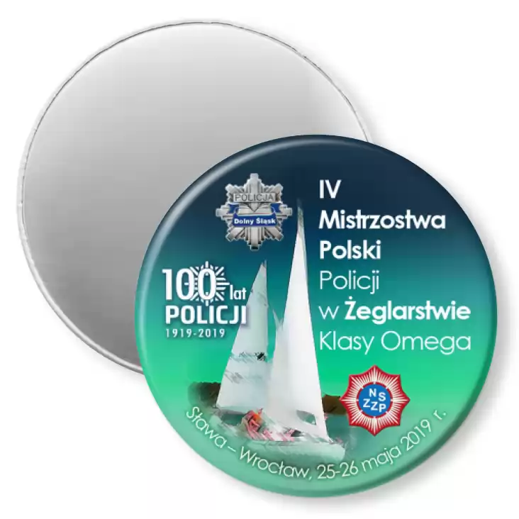 przypinka magnes IV Mistrzostwa Polski Policji w Żeglarstwie