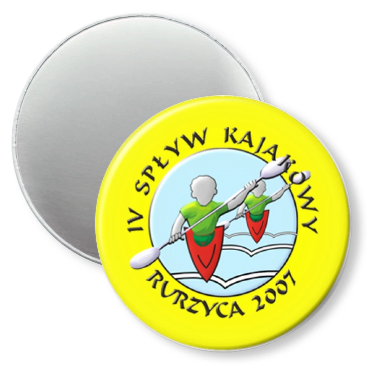 przypinka magnes IV Spływ Kajakowy - Ryrzyca 2007