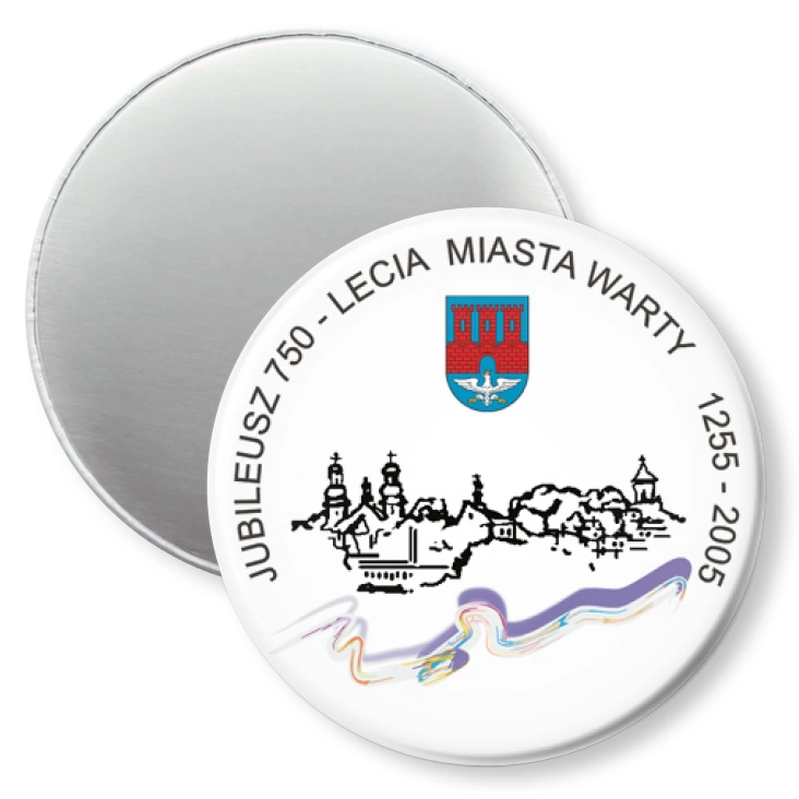 przypinka magnes Jubileusz 750-lecia Miasta Warty