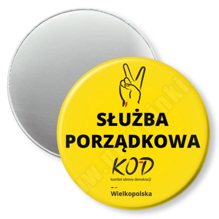 przypinka magnes KOD Służba Porządkowa