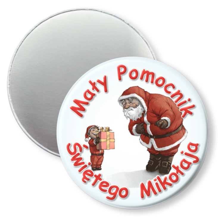 przypinka magnes Mały Pomocnik Św. Mikołaja