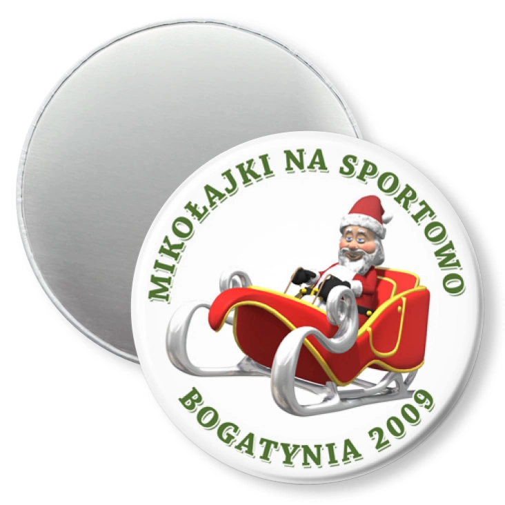 przypinka magnes Mikołajki Bogatynia D
