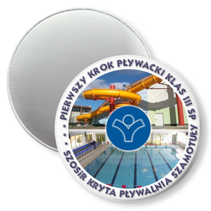 przypinka magnes Pierwszy Krok Pływacki Klas III SP w Szamotułach