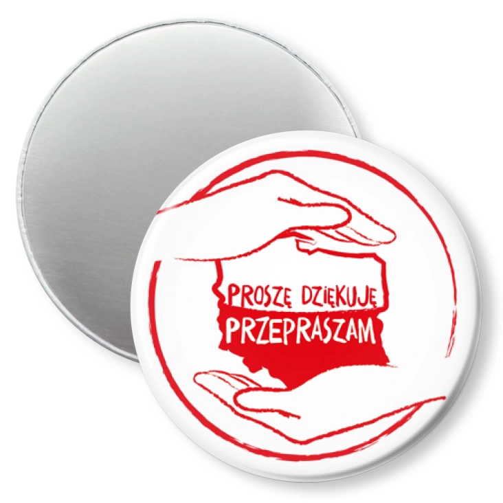 przypinka magnes Proszę Dziękuję Przepraszam