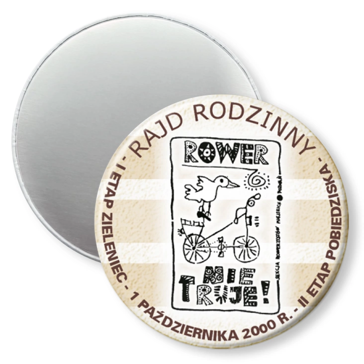 przypinka magnes Rajd Rodzinny - Rower Nie Truje!