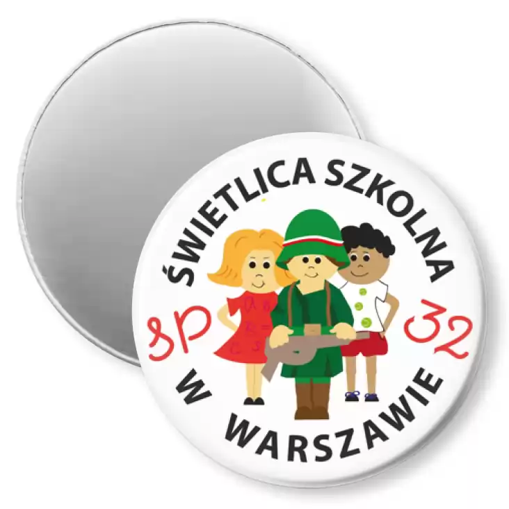 przypinka magnes Świtlica Szkolna SP 32 w Warszawie