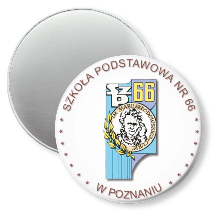 przypinka magnes Szkoła podstawowa nr 66 w Poznaniu