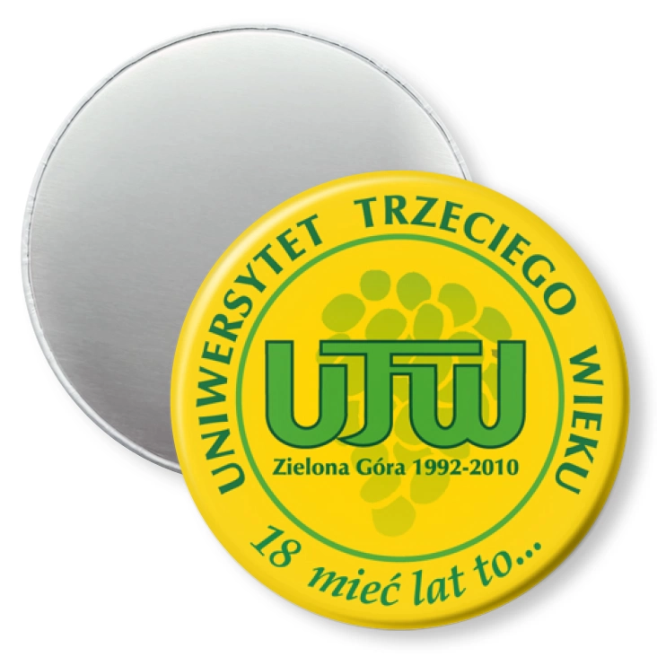 przypinka magnes Uniwersytet Trzeciego Wieku