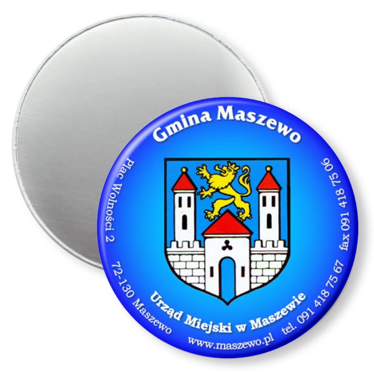 przypinka magnes Urząd Miejski w Meszewie
