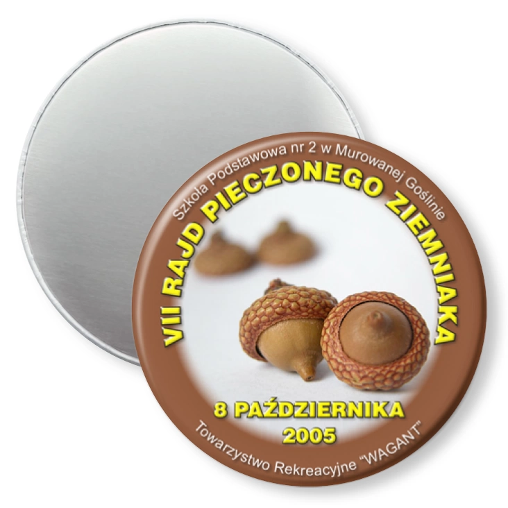 przypinka magnes VII Rajd Pieczonego Ziemniaka
