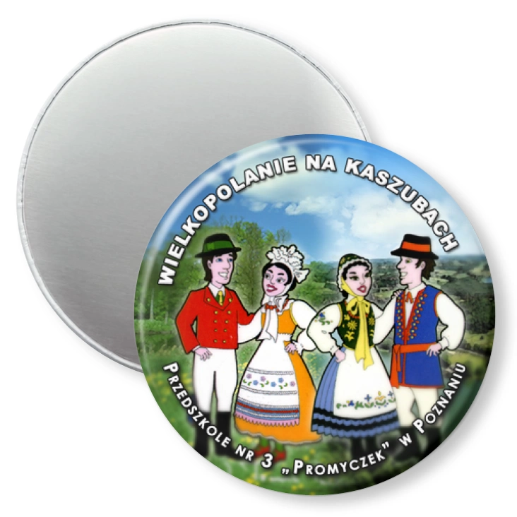 przypinka magnes Wielkopolanie na Kaszubach