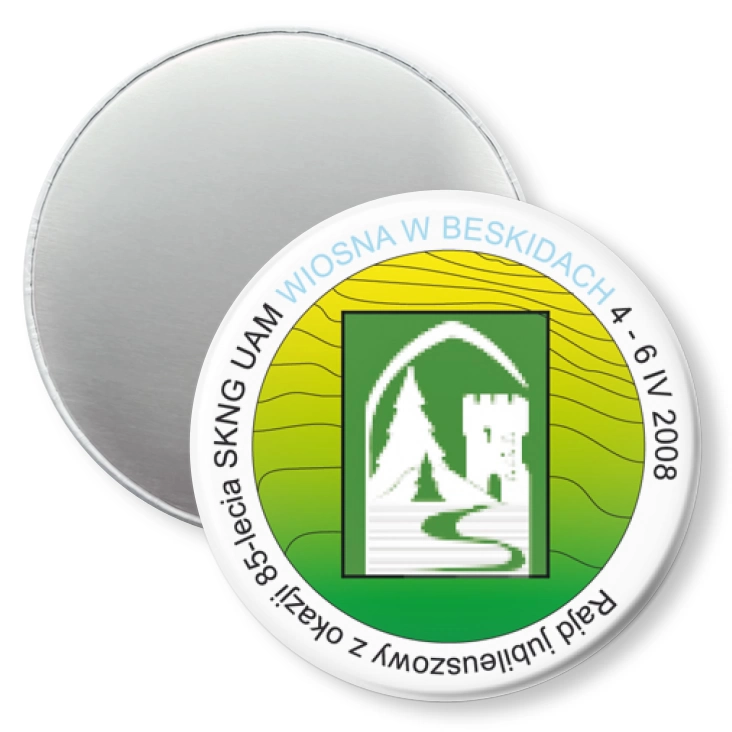 przypinka magnes Wiosna w Beskidach