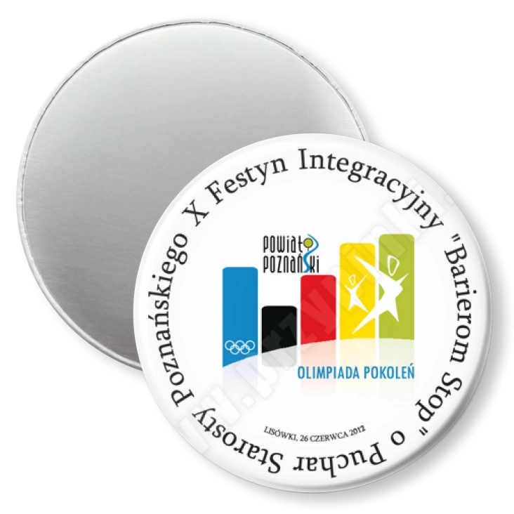 przypinka magnes X Festyn Integracyjny Barierom Stop