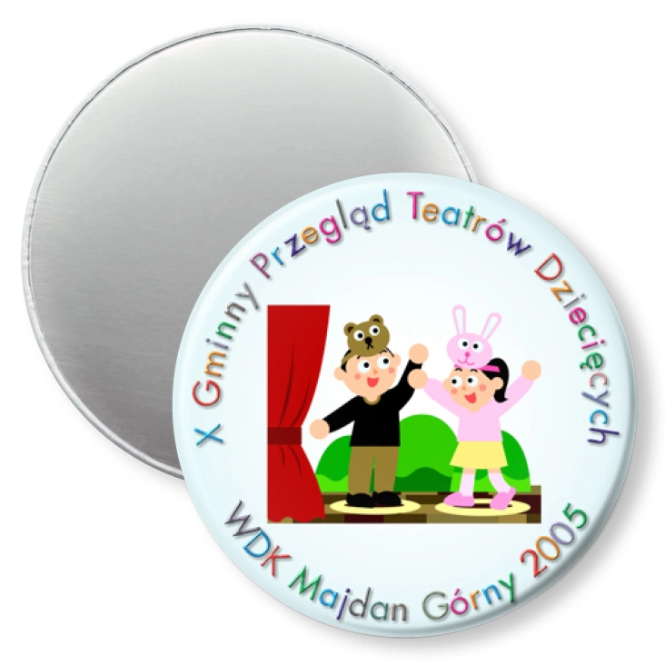 przypinka magnes X Gminny Przegląd Teatrów Dziecięcych