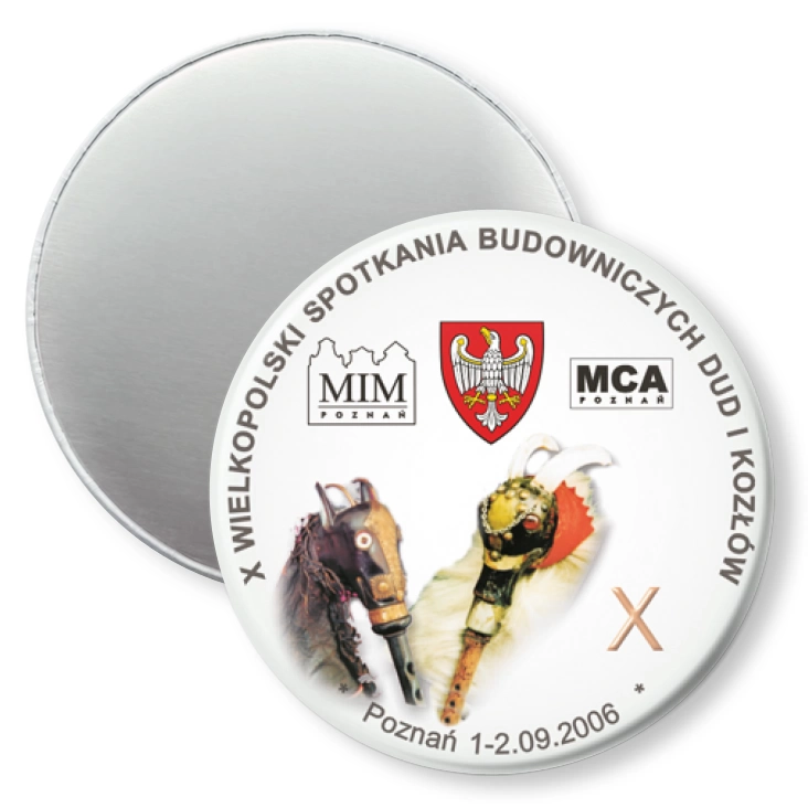 przypinka magnes X Wielkopolskie Spotkania Budowniczych Dud i Kozłów