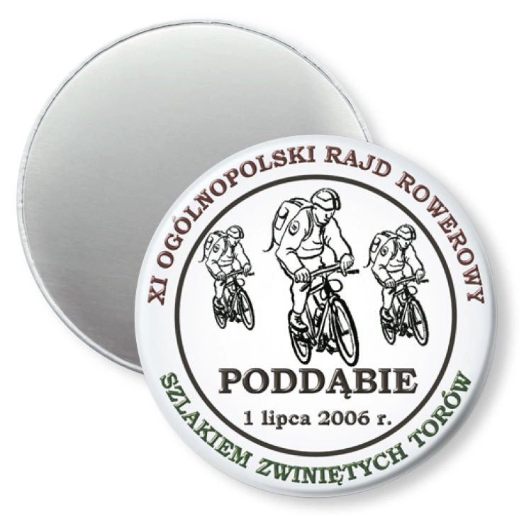 przypinka magnes XI Ogólnopolski Rajd Rowerowy - Poddąbie 2006