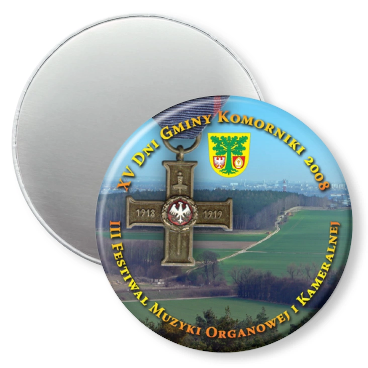 przypinka magnes XV Dni Gminy Komorniki