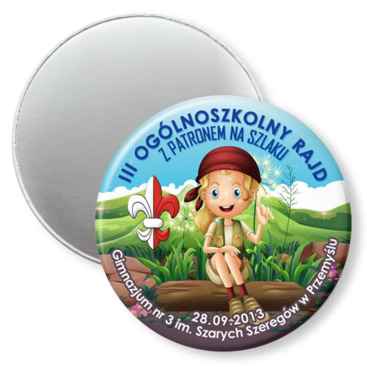 przypinka magnes Z patronem na szlaku 2013
