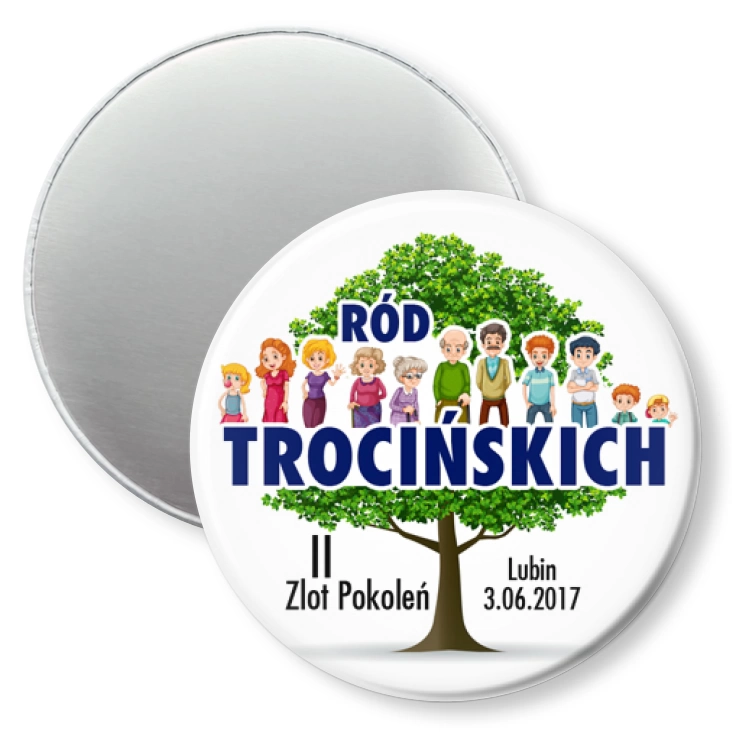 przypinka magnes Zjazd rodziny Trocińskich