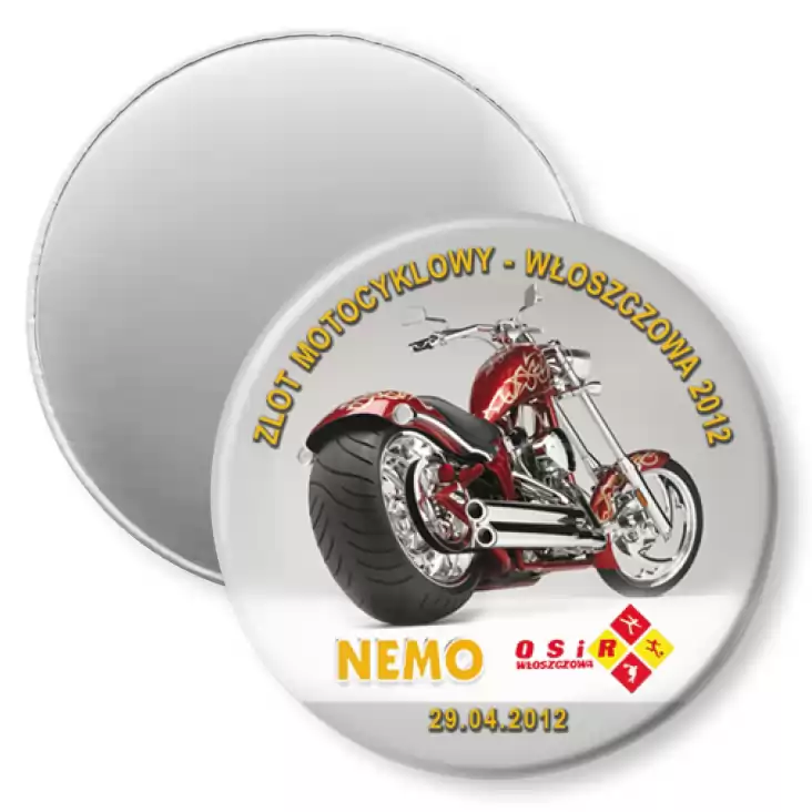 przypinka magnes Zlot motocyklowy - Włoszczowa 2012