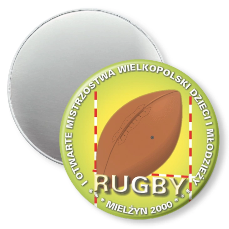 przypinka magnes RUGBY - I Otwarte Mistrzostwa Wielkopolski Dzieci i Młodzieży