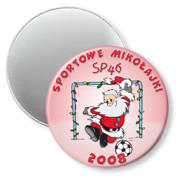 przypinka magnes Sportowe Mikołajki