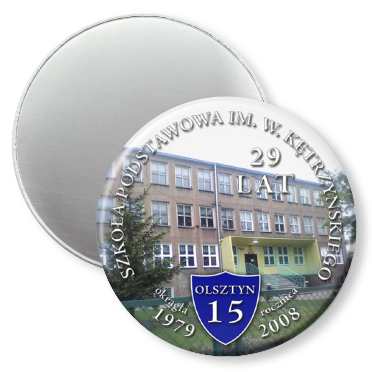 przypinka magnes Szkoła nr 15 Olsztyn