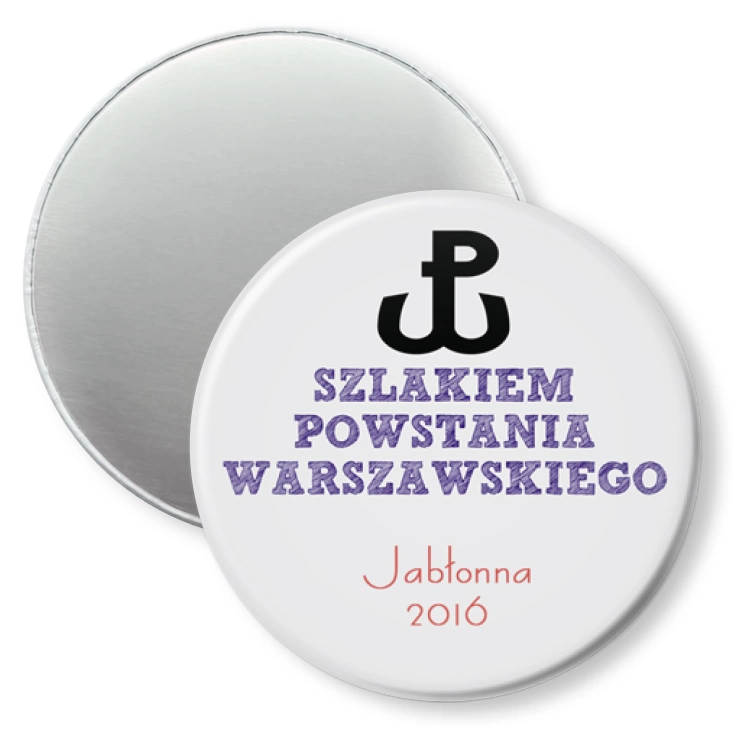 przypinka magnes Szlakiem Powstania Warszawskiego