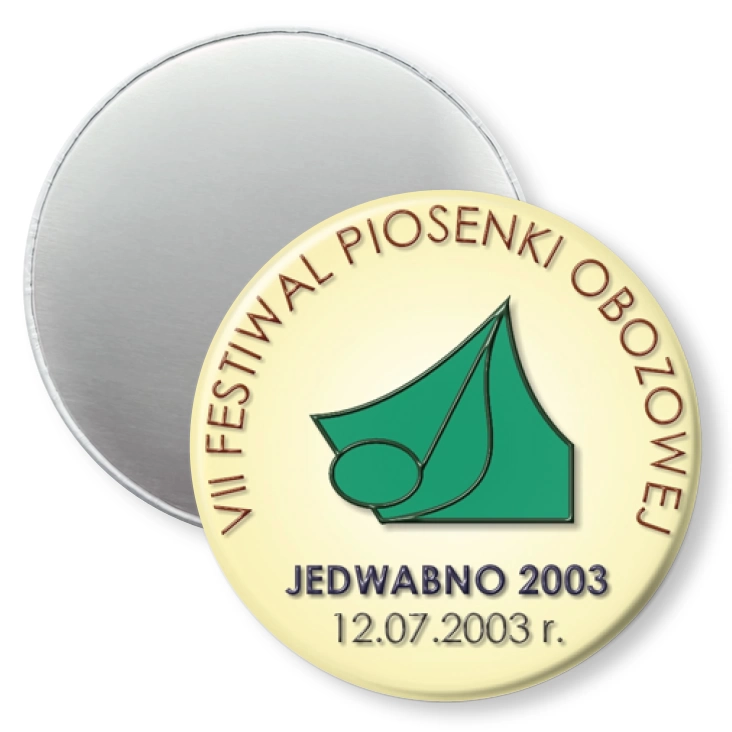przypinka magnes VII Festiwal Piosenki Obozowej