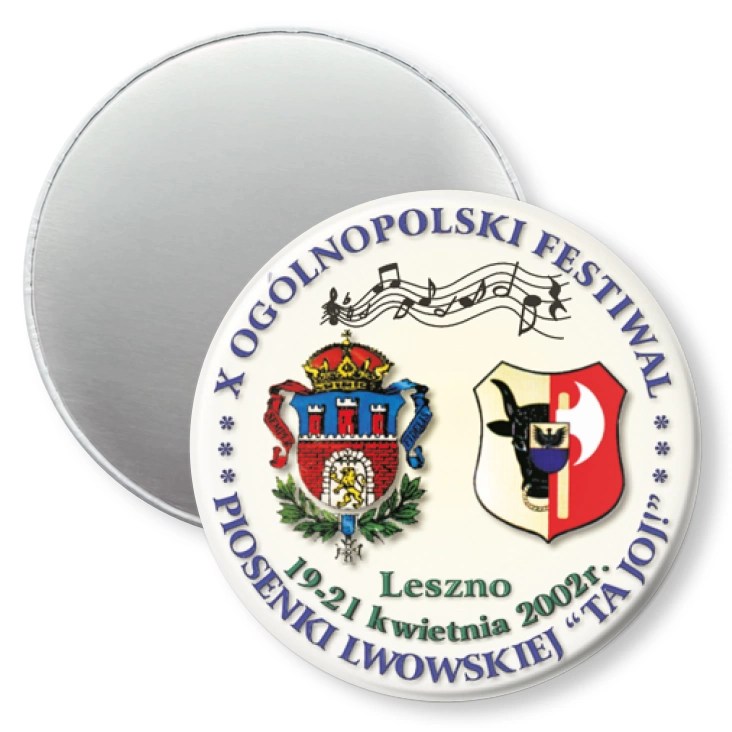 przypinka magnes X Ogólnopolski Festiwal Piosenki Lwowskiej Ta Joj!