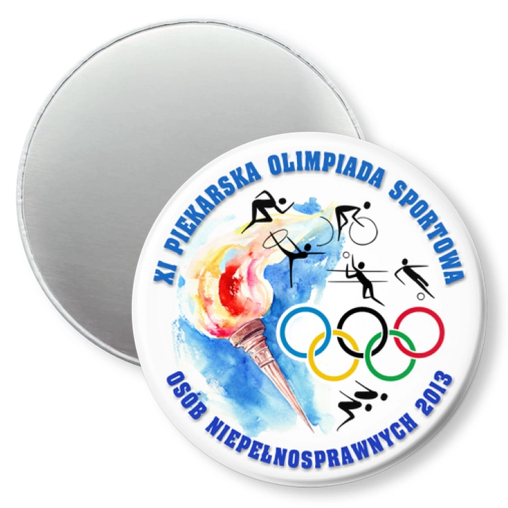 przypinka magnes XI Piekarska Olimpiada Osób Niepełnosprawnych 2013
