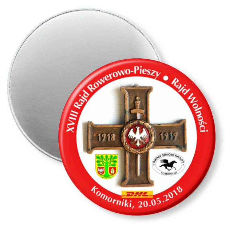 przypinka magnes XVIII Rajd Rowerowo-Pieszy