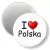 Przypinka magnes I love Polska serduszko