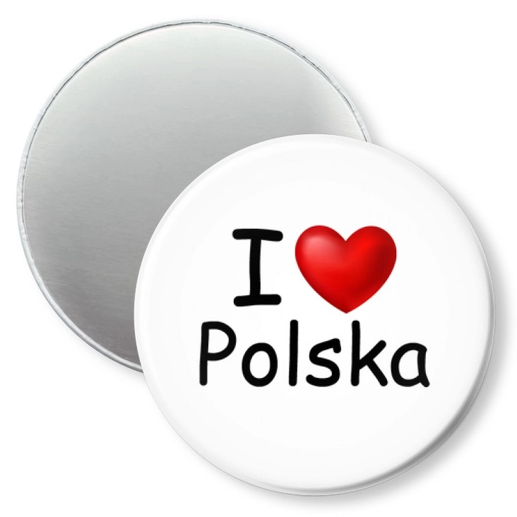 przypinka magnes I love Polska serduszko