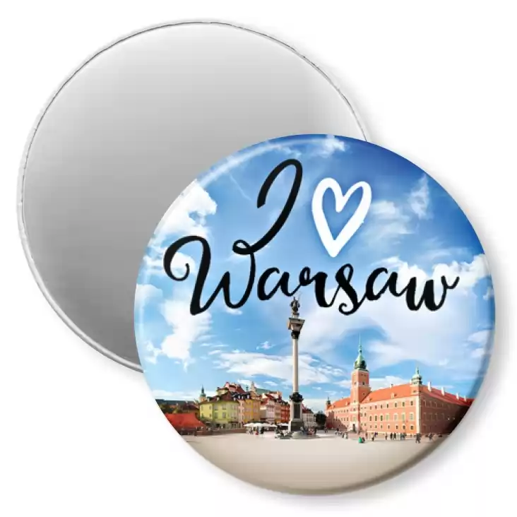 przypinka magnes I love Warsaw