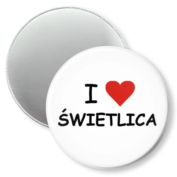 przypinka magnes I love świetlica