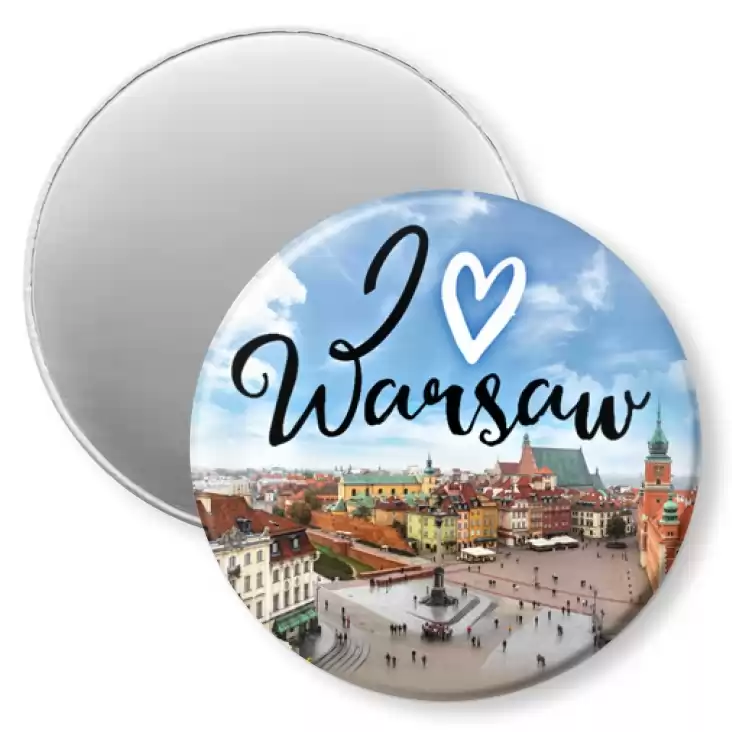 przypinka magnes I love Warsaw