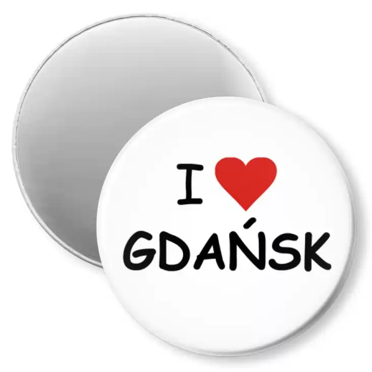 przypinka magnes I love Gdańsk