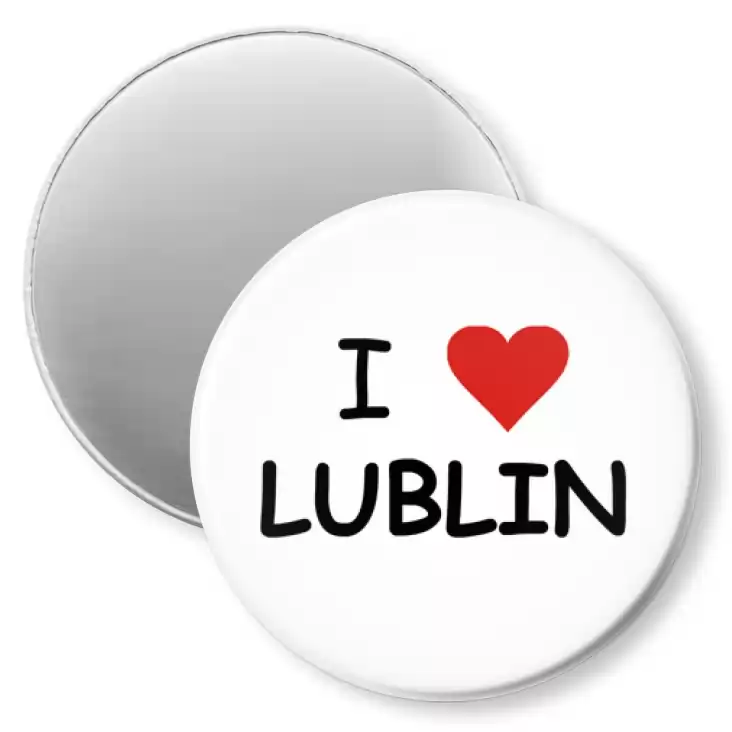 przypinka magnes I love Lublin