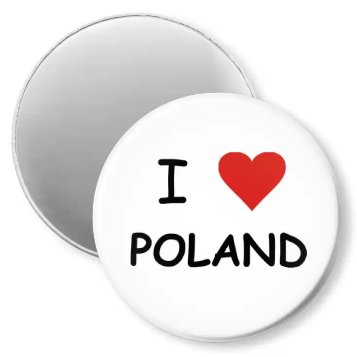 przypinka magnes I love Poland