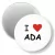 Przypinka magnes I love Ada